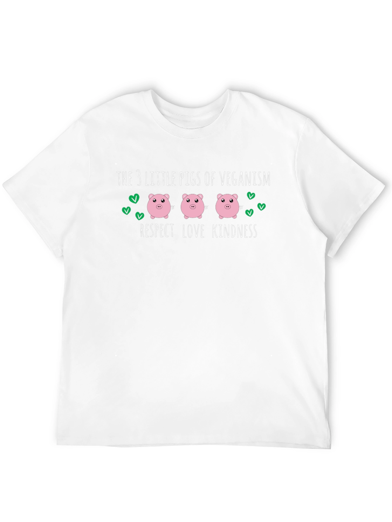 Vegan Pig T-Shirt: Respect Love Kindness