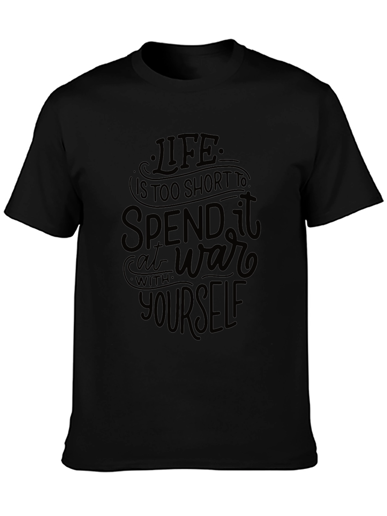 Life Is Too Short Graphic Tee - Black