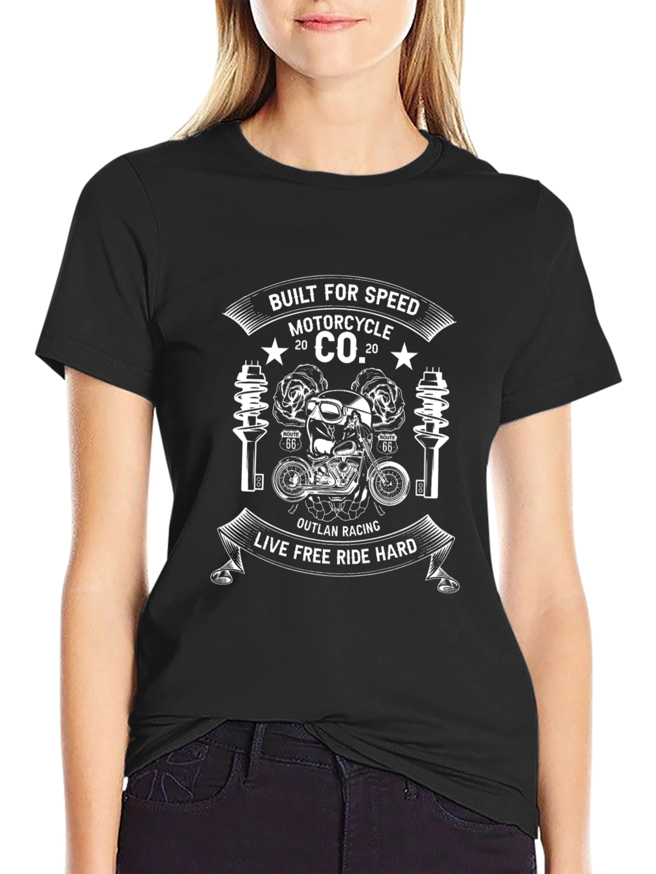 Motorcycle Co. T-Shirt - Built for Speed Live Free Ride Hard