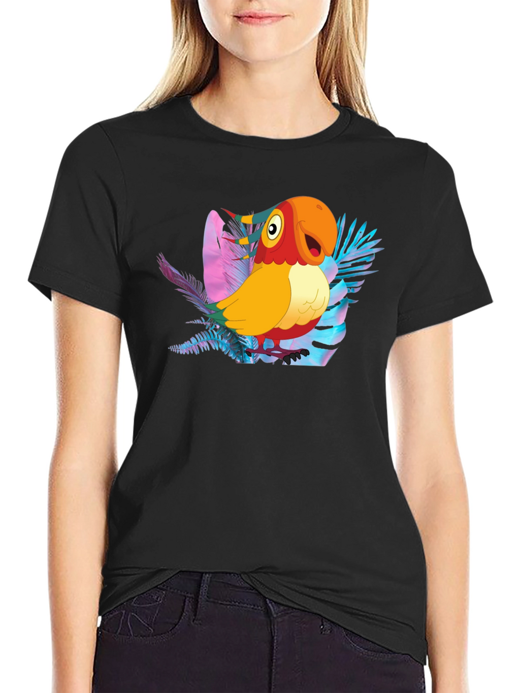 Tropical Parrot Graphic Tee