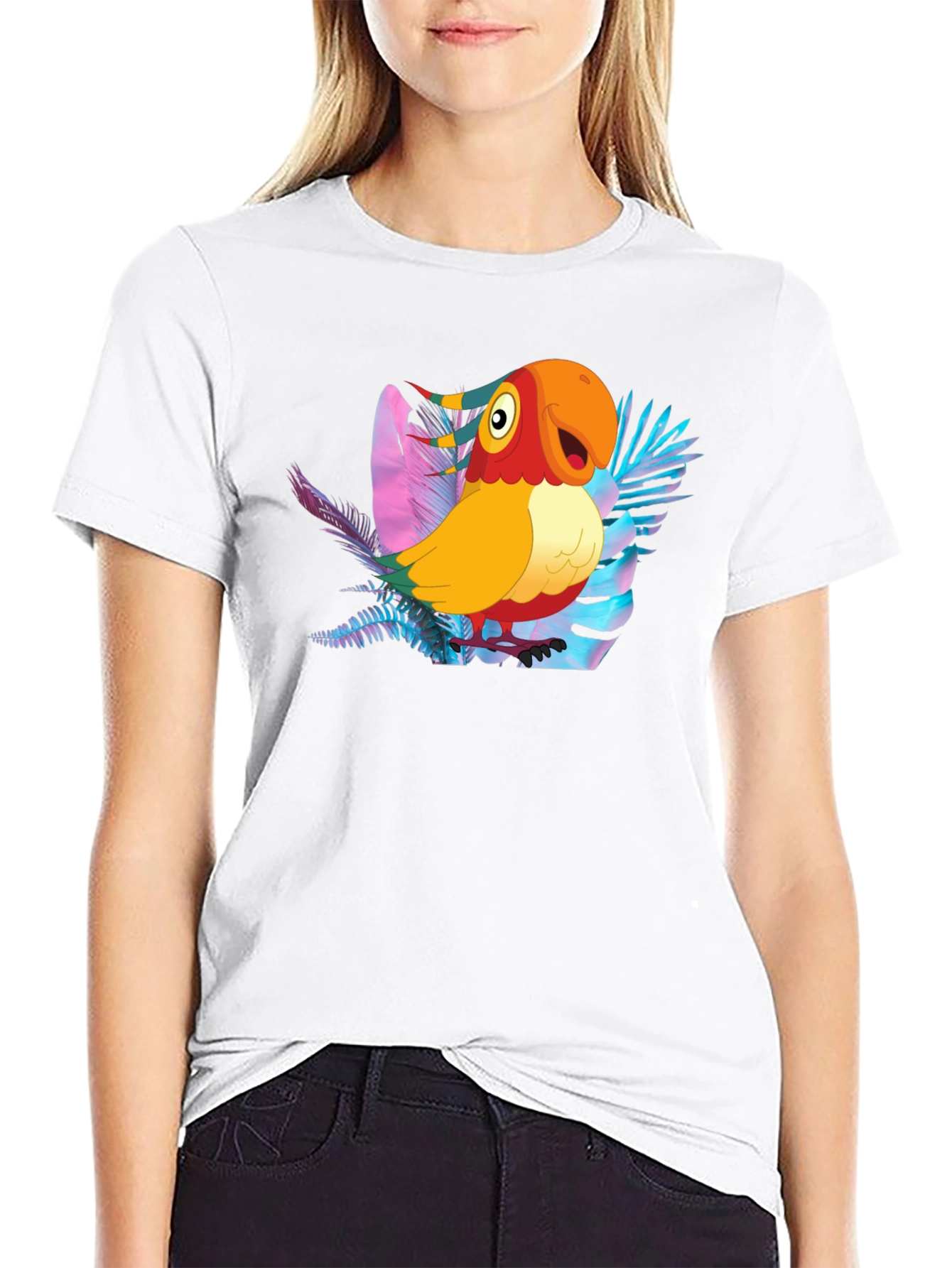 Tropical Parrot Graphic Tee
