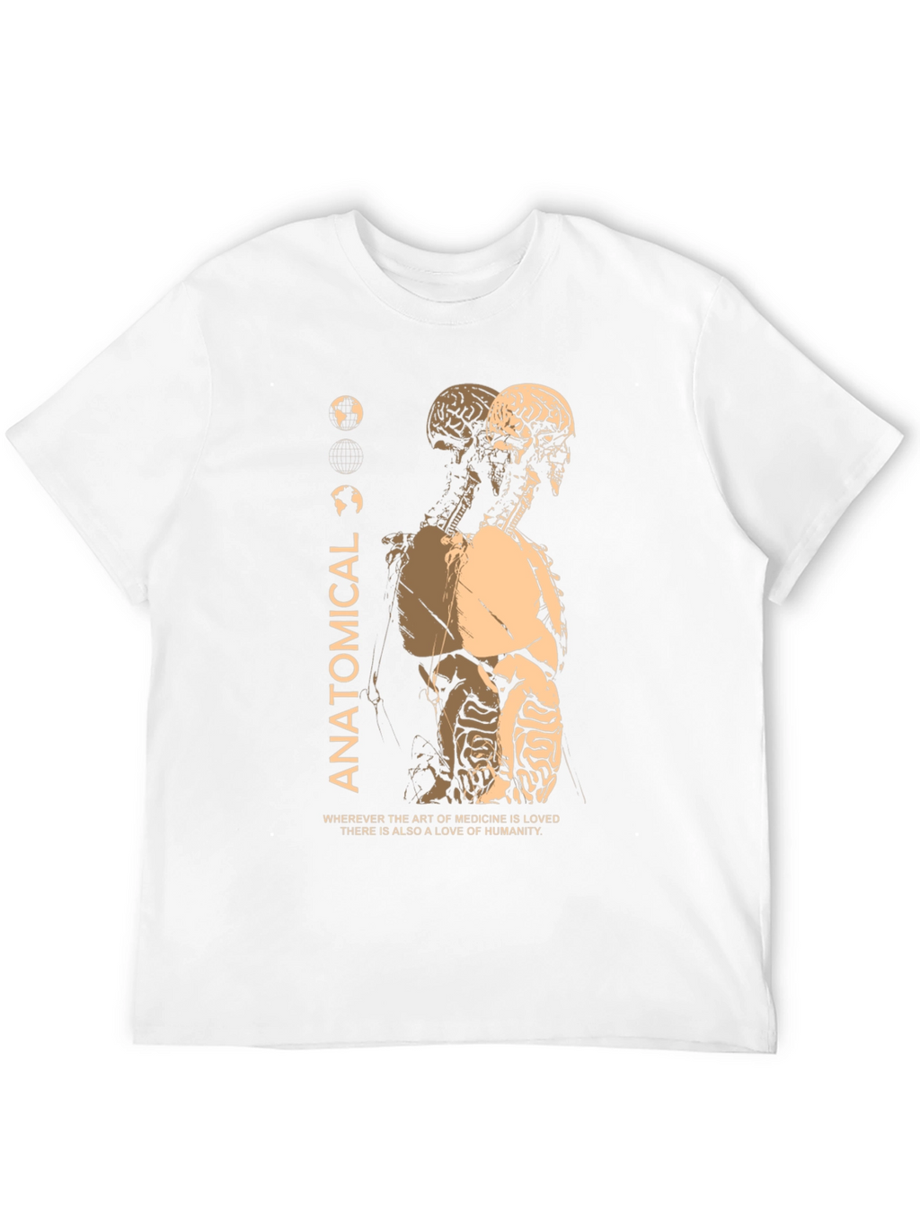 Anatomical Black T-Shirt: Medical Art
