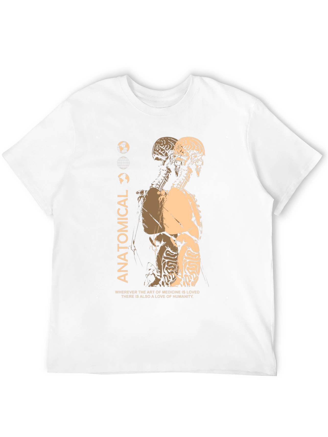 Anatomical Black T-Shirt: Medical Art