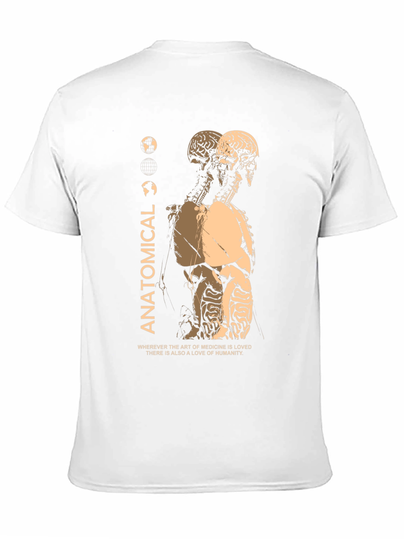 Anatomical Black T-Shirt: Medical Art