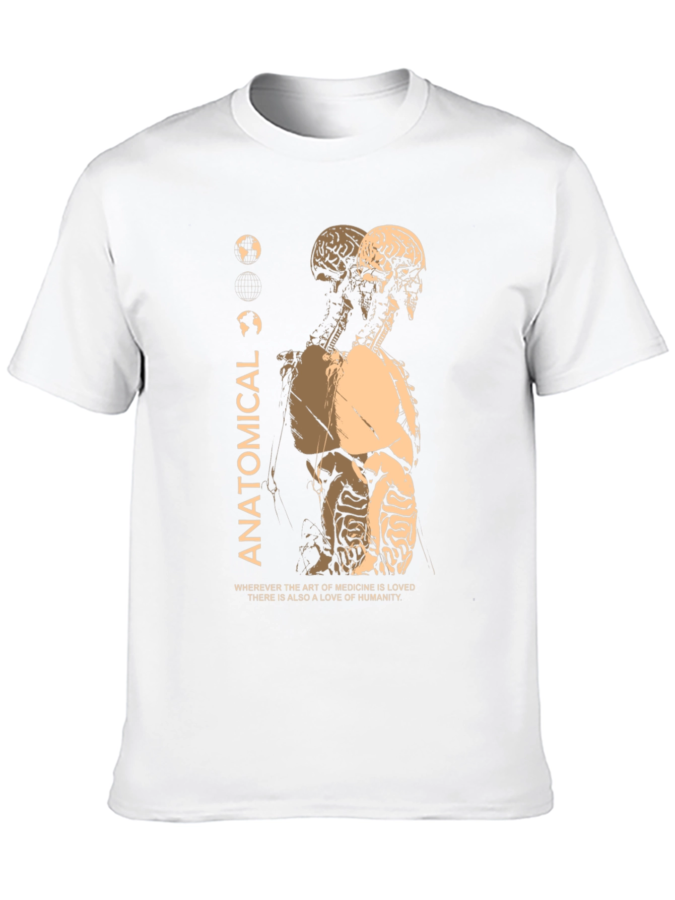 Anatomical Black T-Shirt: Medical Art