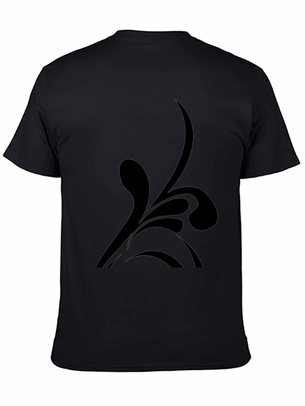 Black T-Shirt with Abstract Design