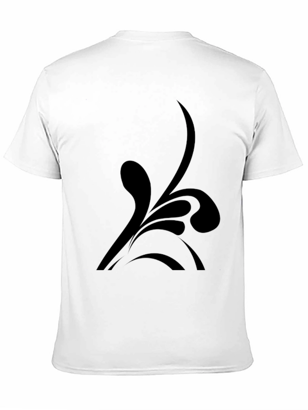 Black T-Shirt with Abstract Design