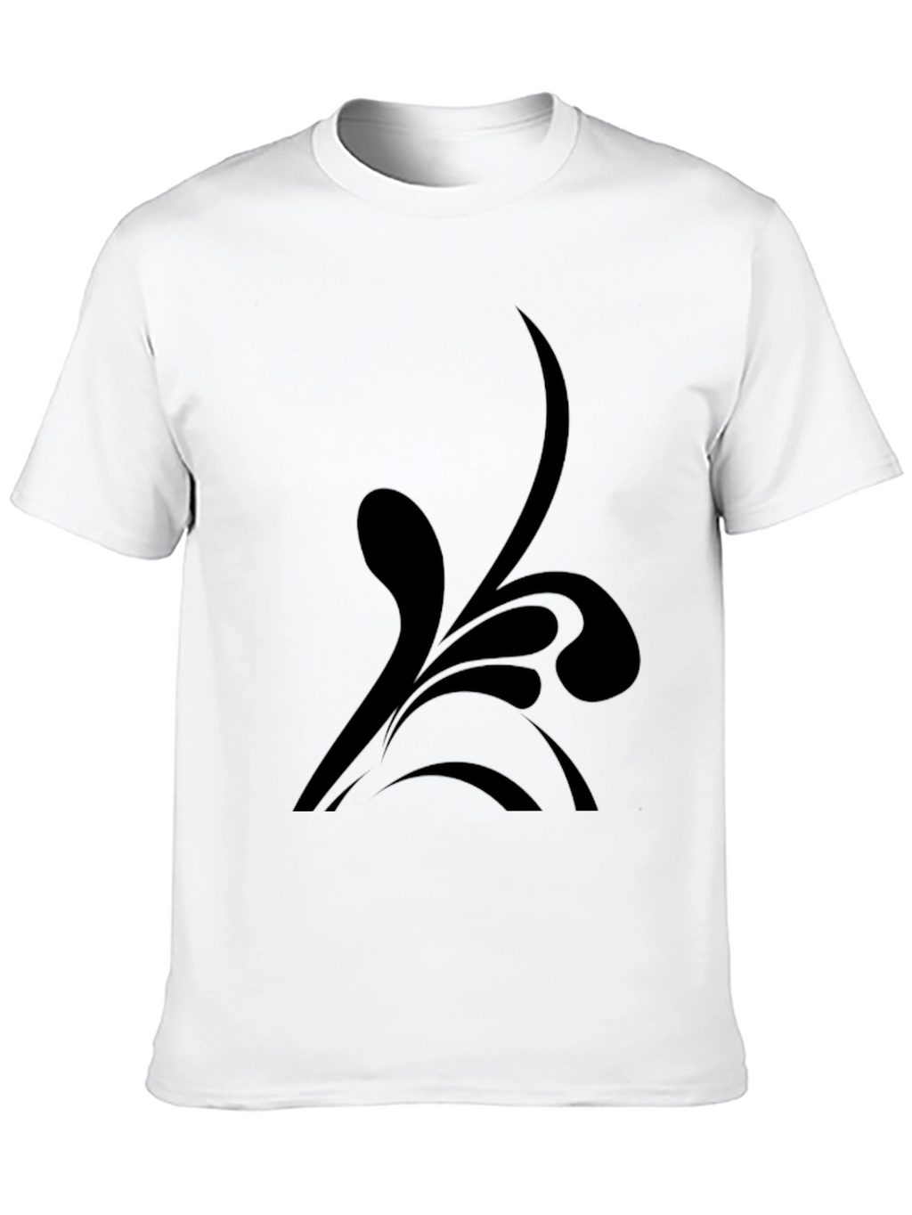 Black T-Shirt with Abstract Design
