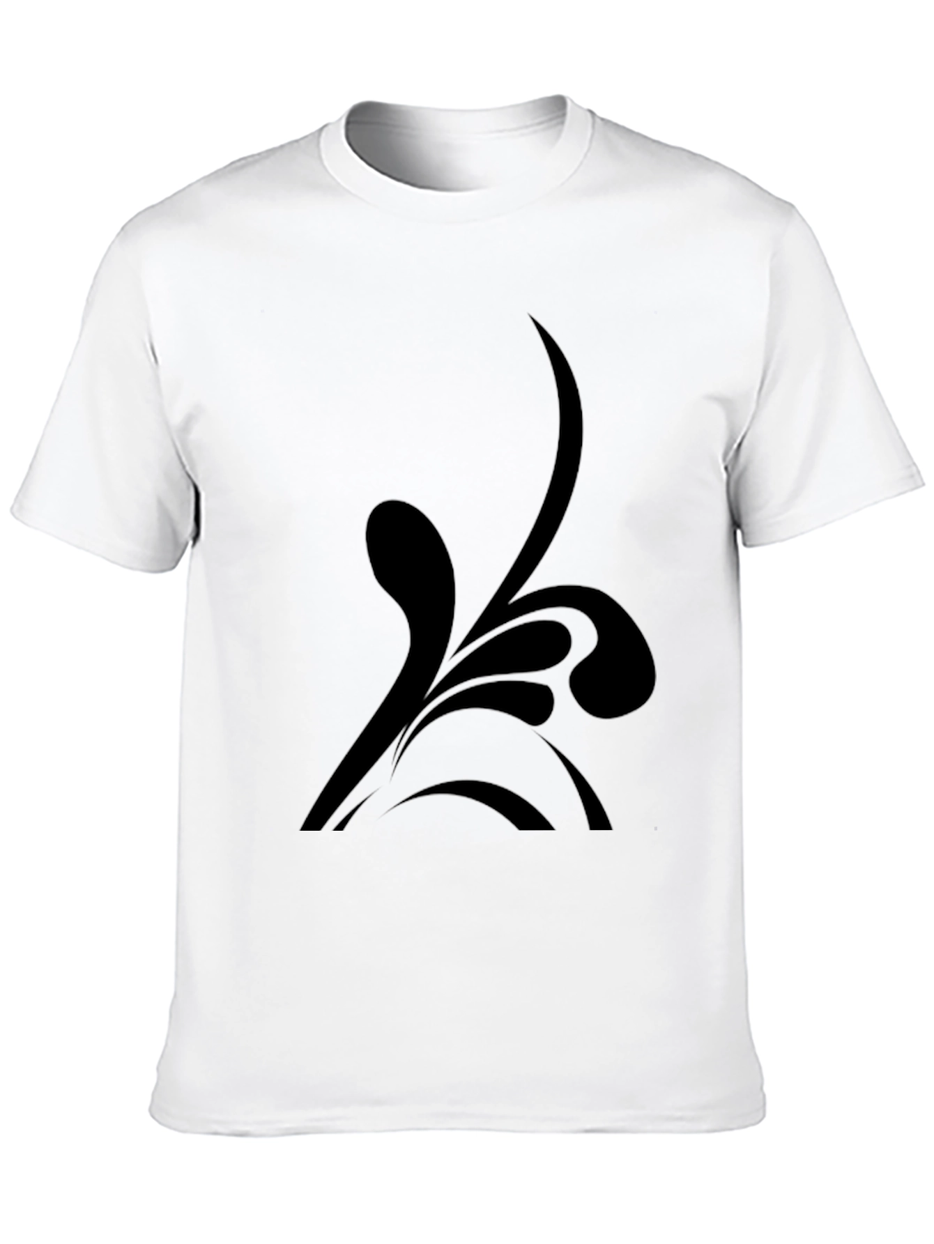 Black T-Shirt with Abstract Design