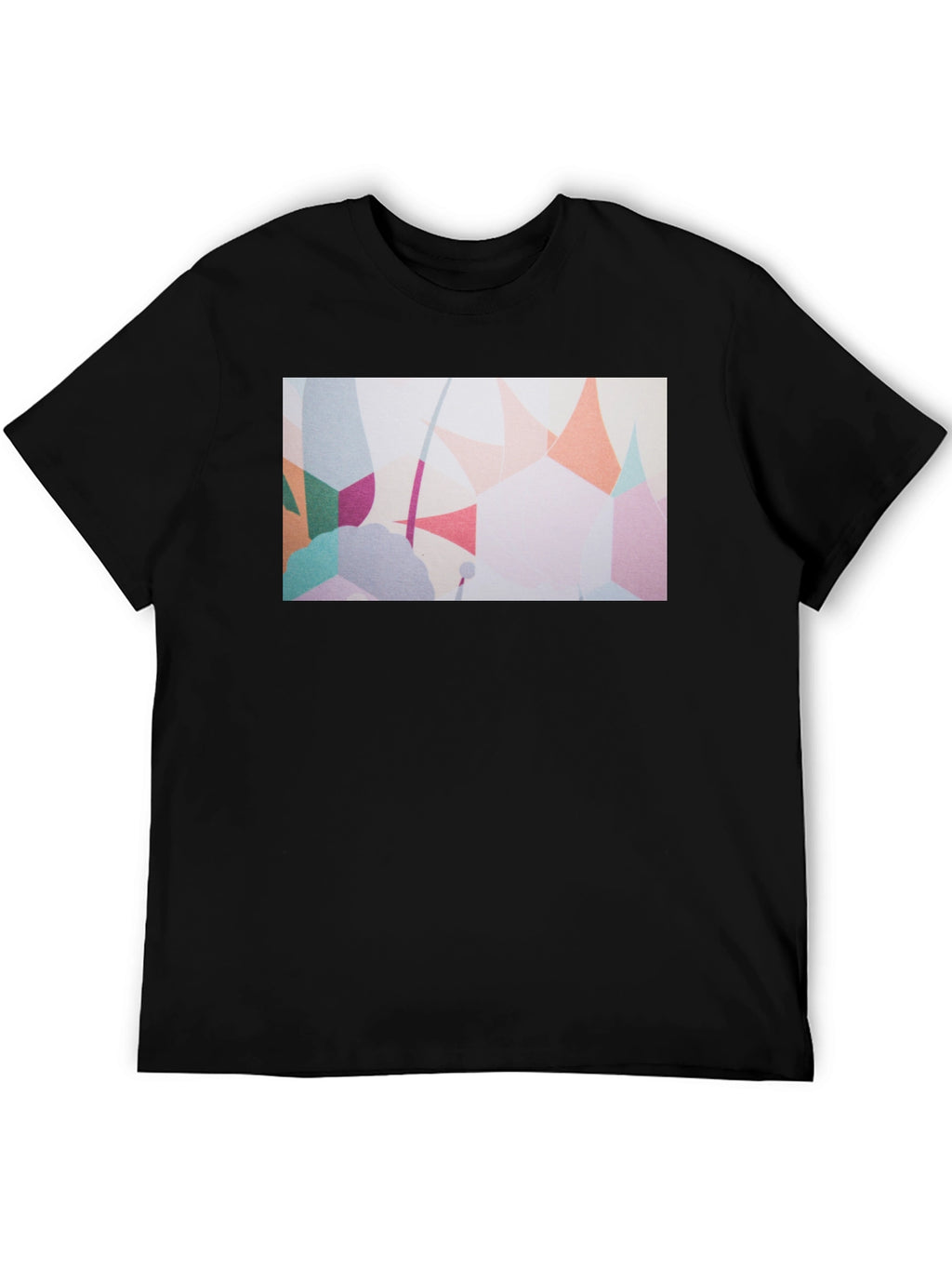 Abstract Art Print Black T-Shirt