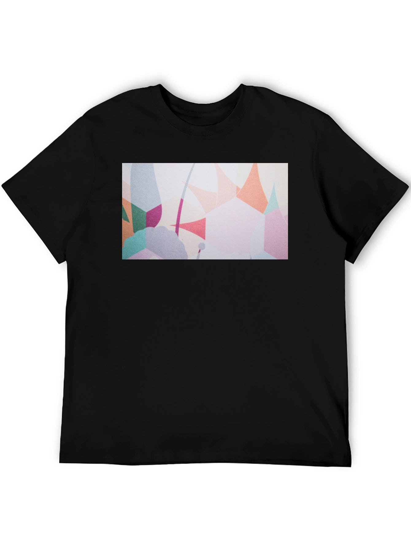 Abstract Art Print Black T-Shirt