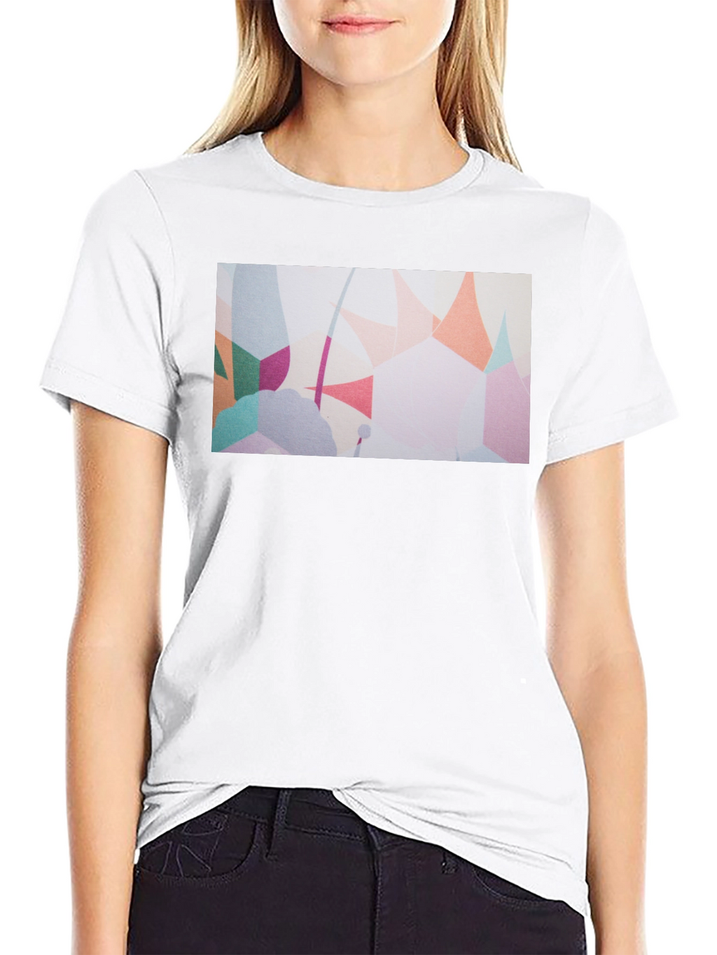 Abstract Art Print Black T-Shirt
