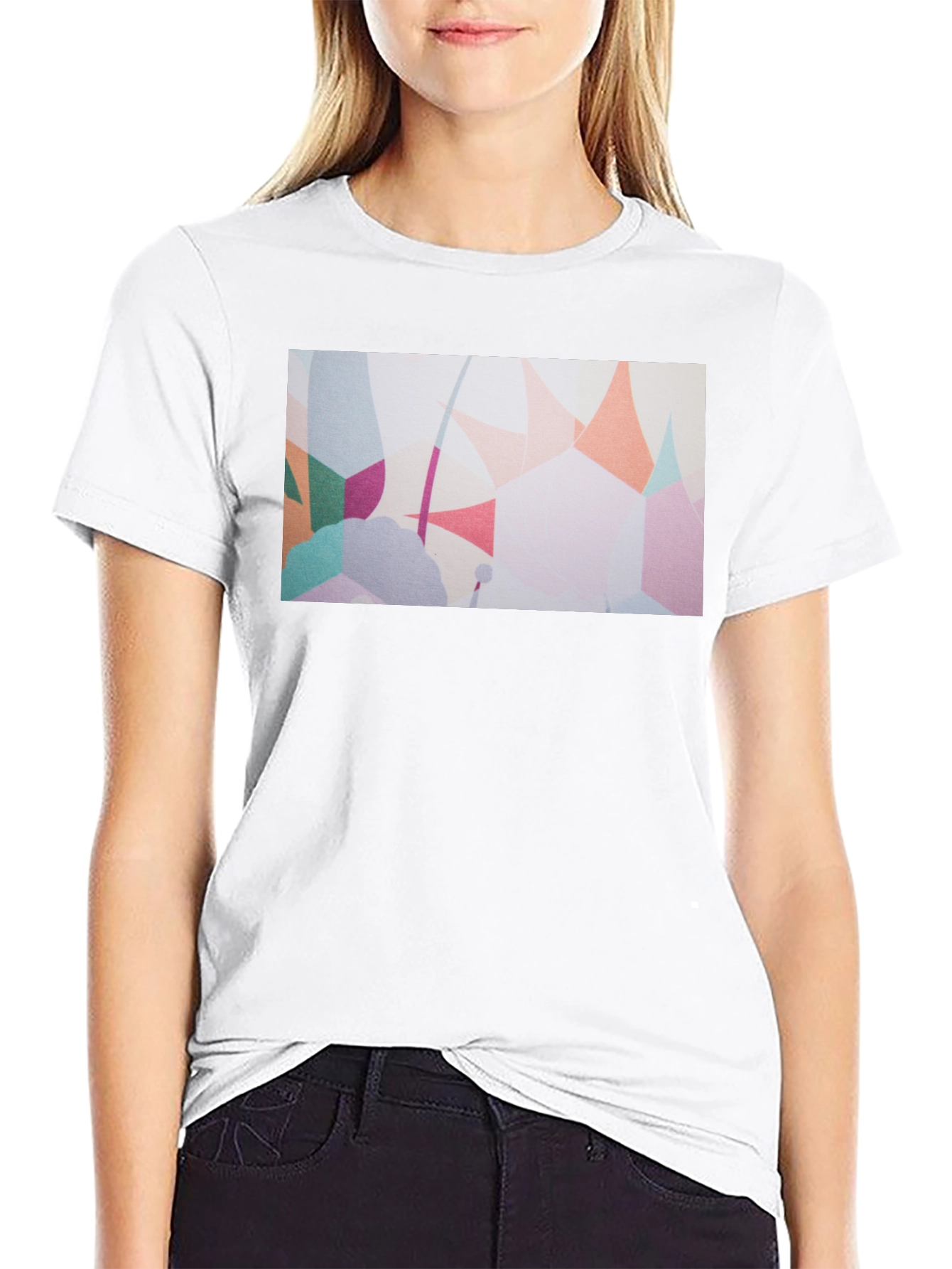 Abstract Art Print Black T-Shirt