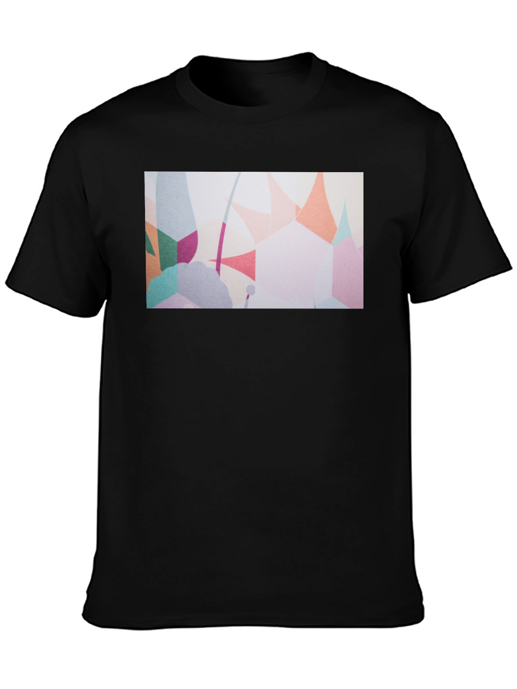 Abstract Art Print Black T-Shirt