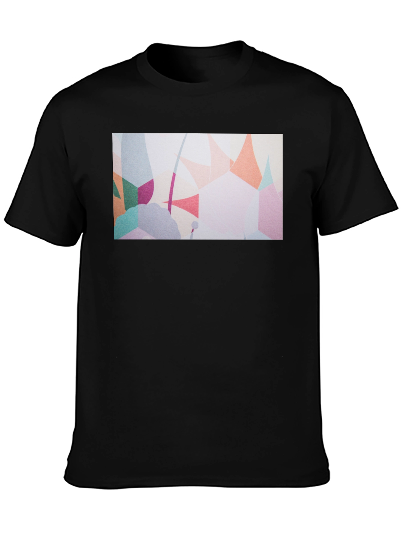 Abstract Art Print Black T-Shirt