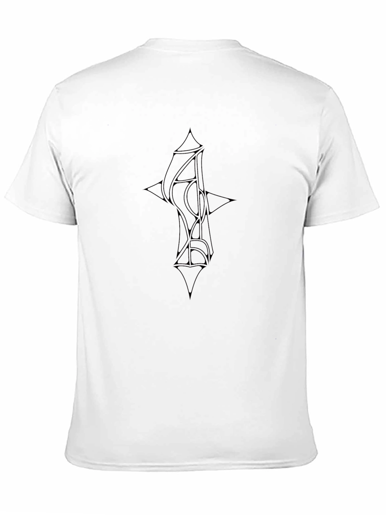 Mens Black Graphic Tee - Abstract Design