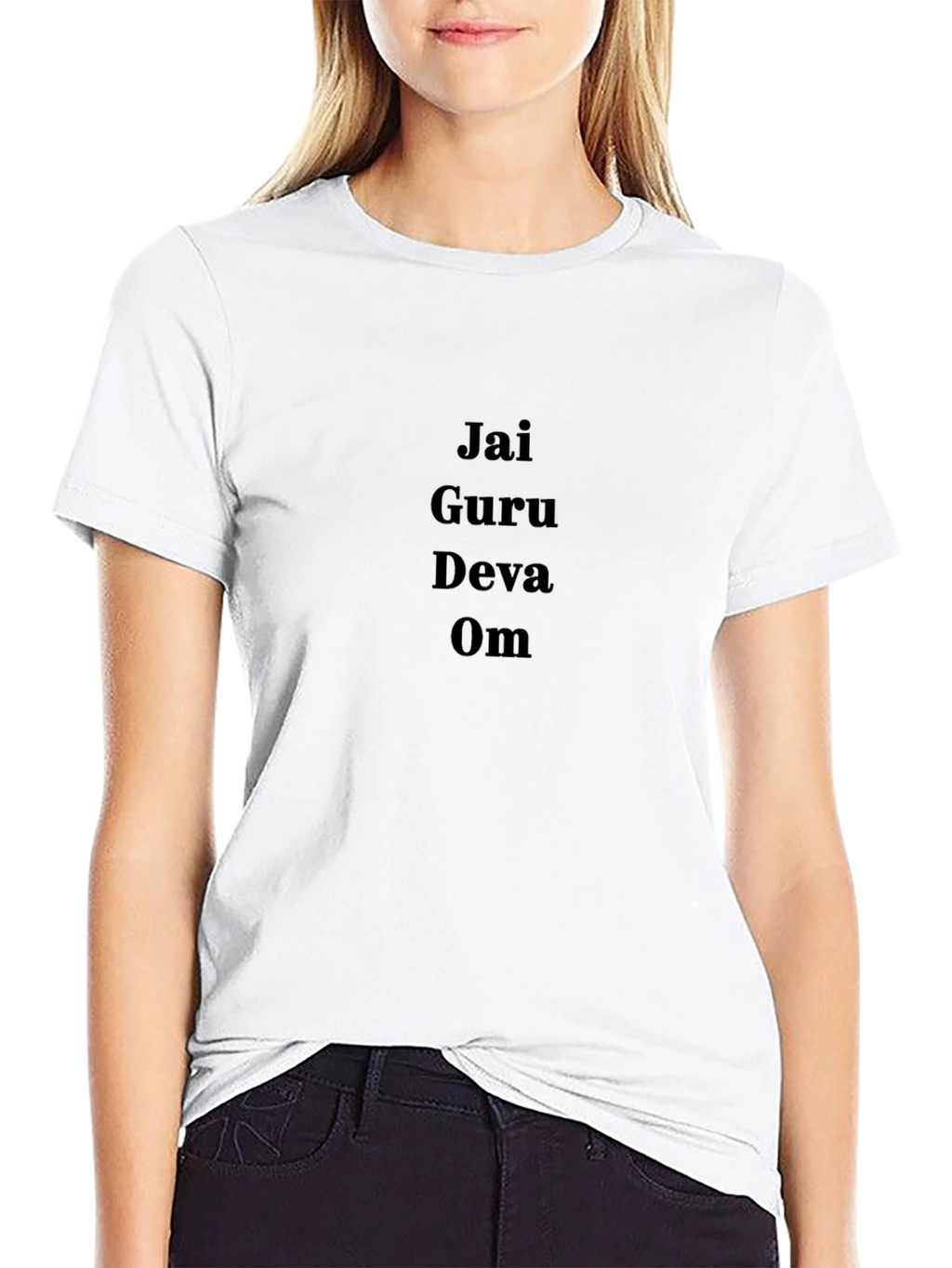 Jai Guru Deva Om Black Graphic Tee