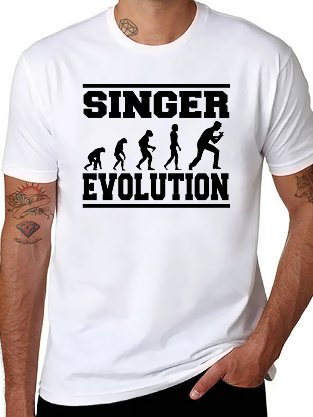 Singer Evolution Graphic T-Shirt - Black