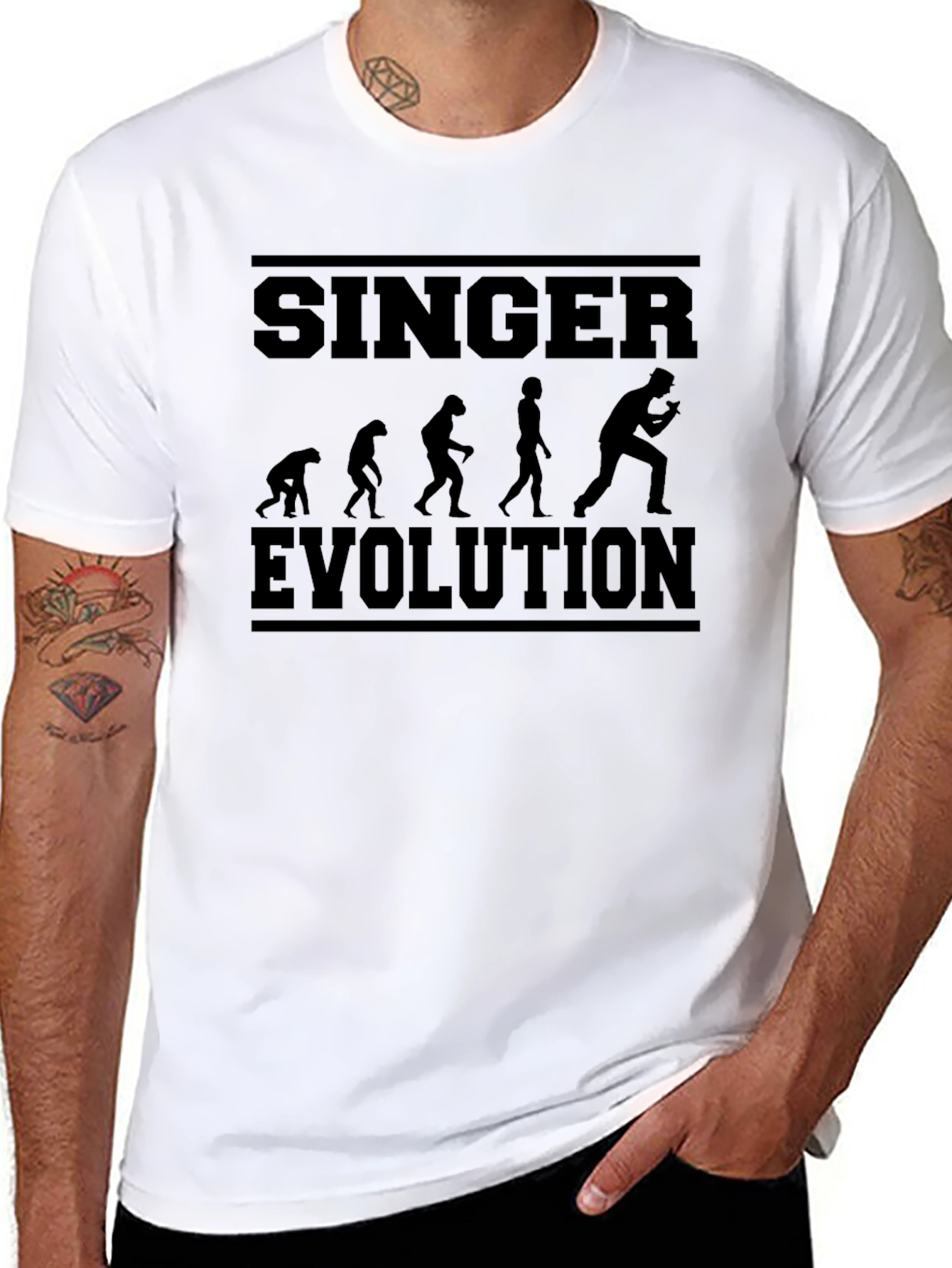 Singer Evolution Graphic T-Shirt - Black
