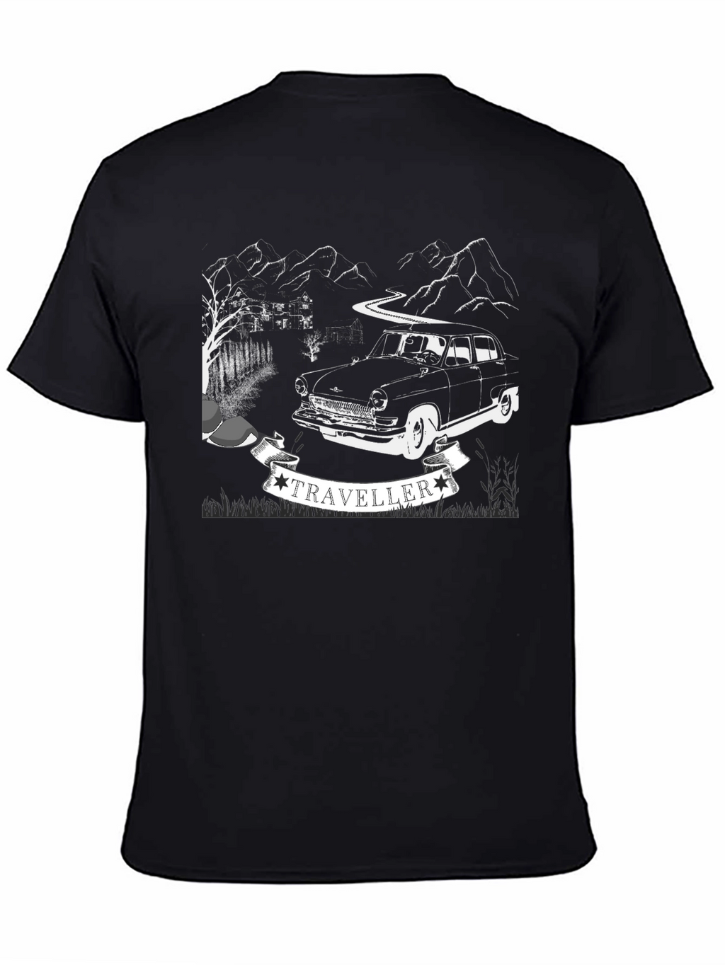 Traveller Car T-Shirt - Retro Adventure