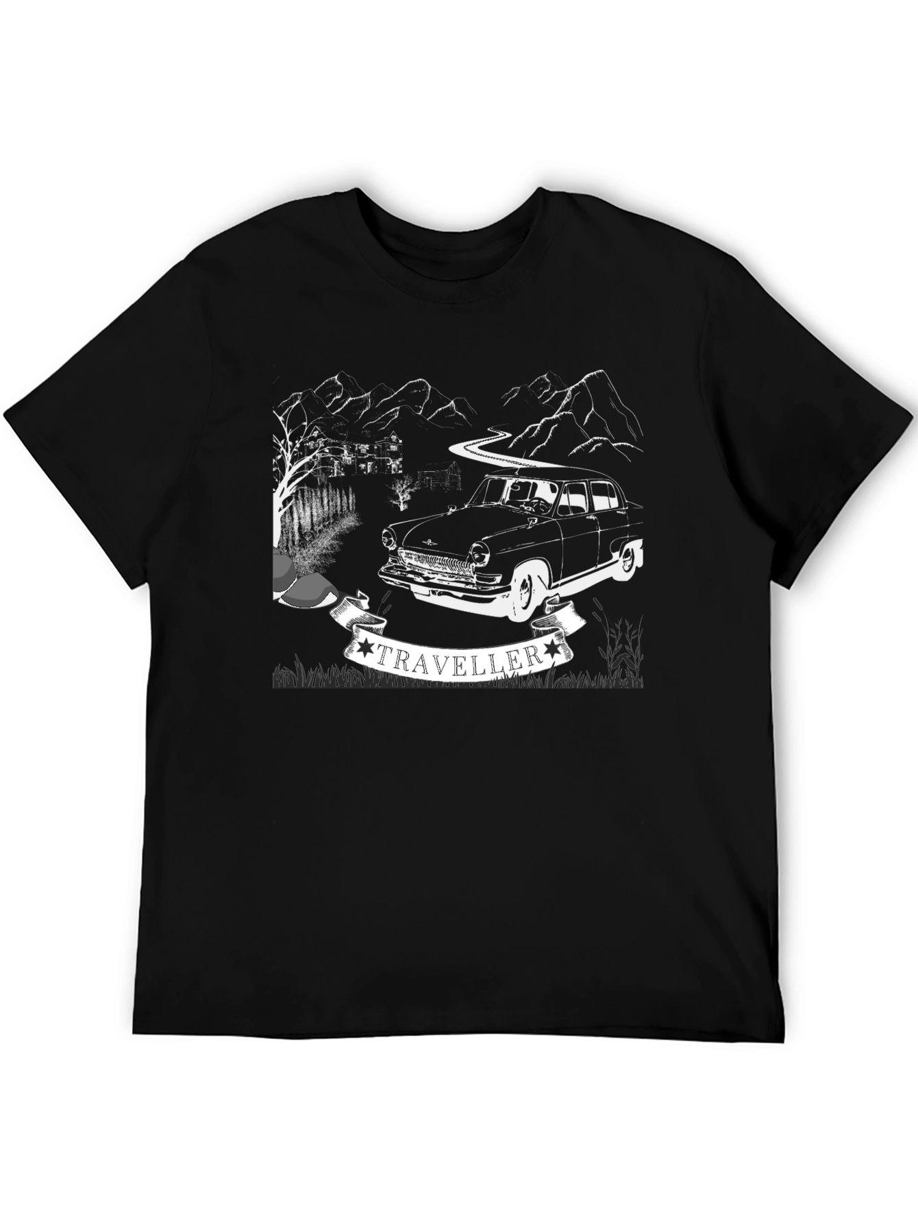 Traveller Car T-Shirt - Retro Adventure