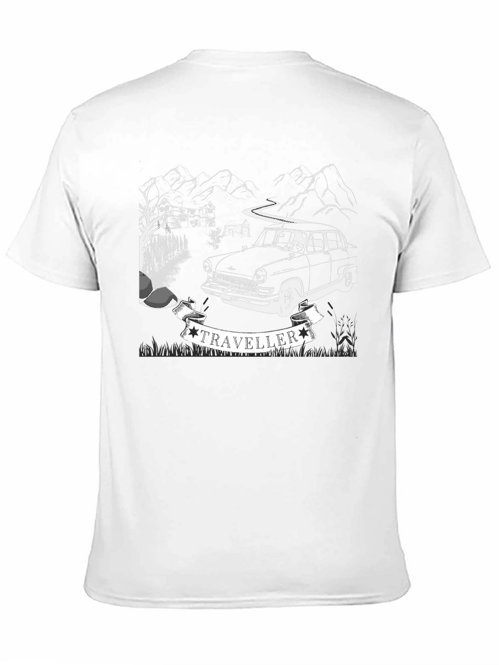 Traveller Car T-Shirt - Retro Adventure