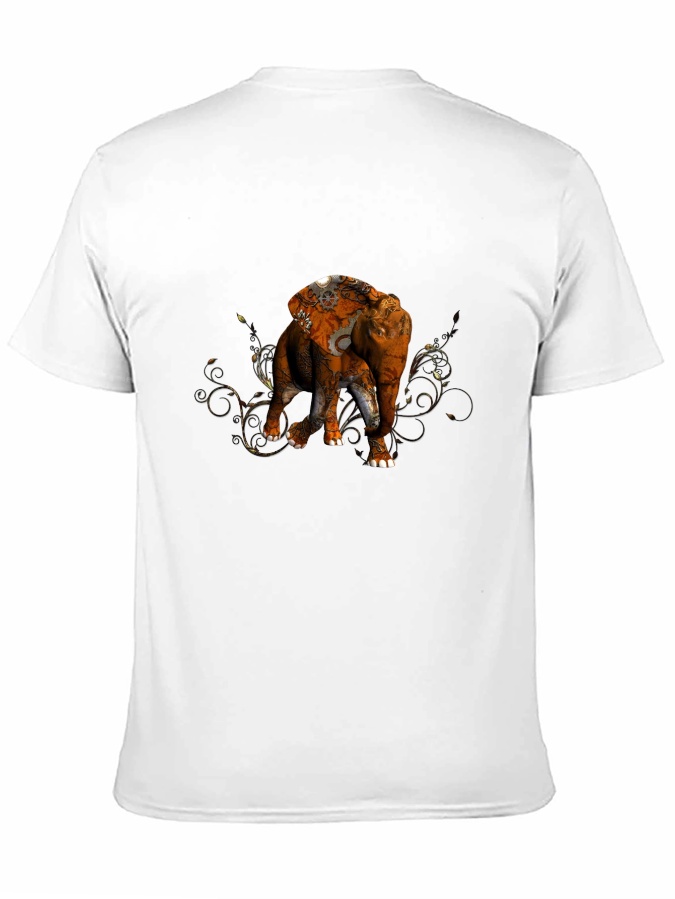 Elephant Steampunk Graphic Black T-Shirt