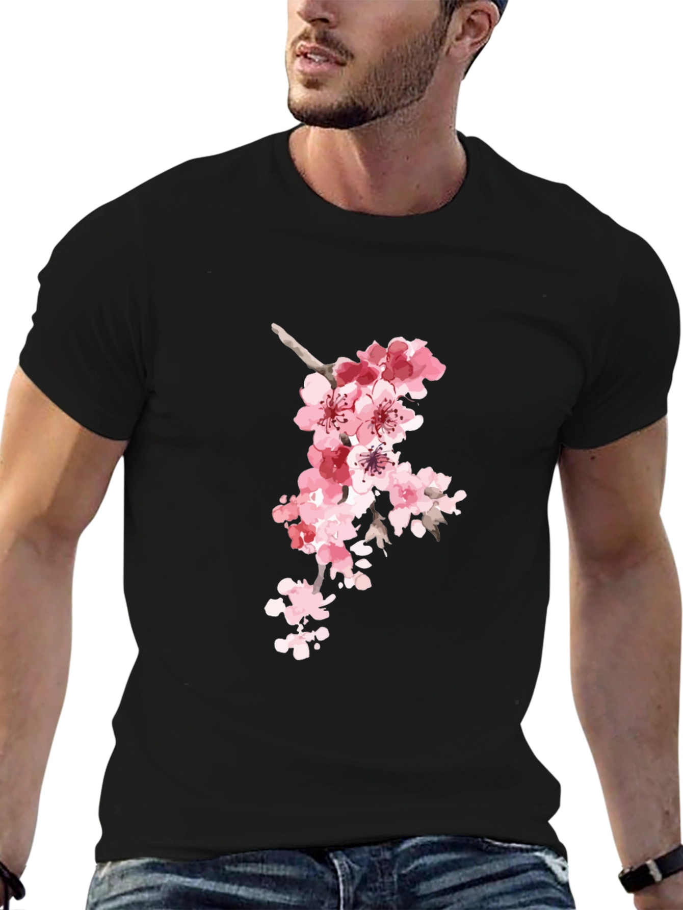 Sakura Blossom Black T-Shirt