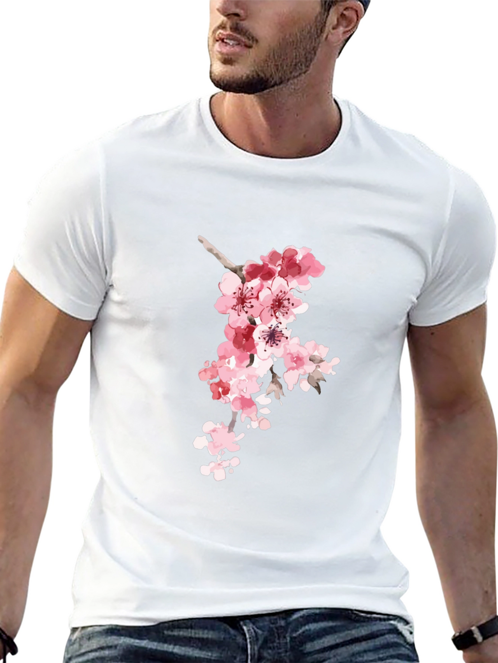 Sakura Blossom Black T-Shirt