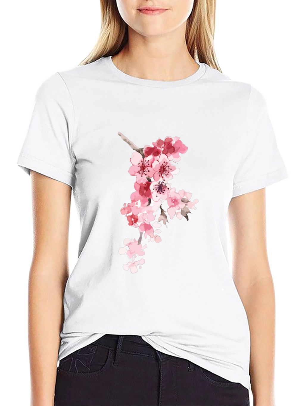Sakura Blossom Black T-Shirt