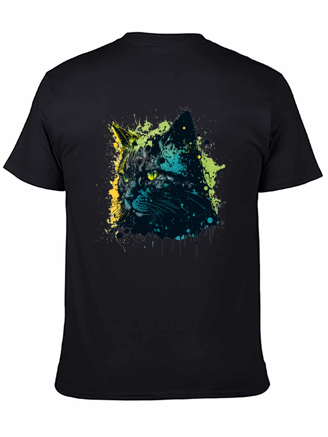Cool Cat Graphic Tee - Mens Black T-Shirt