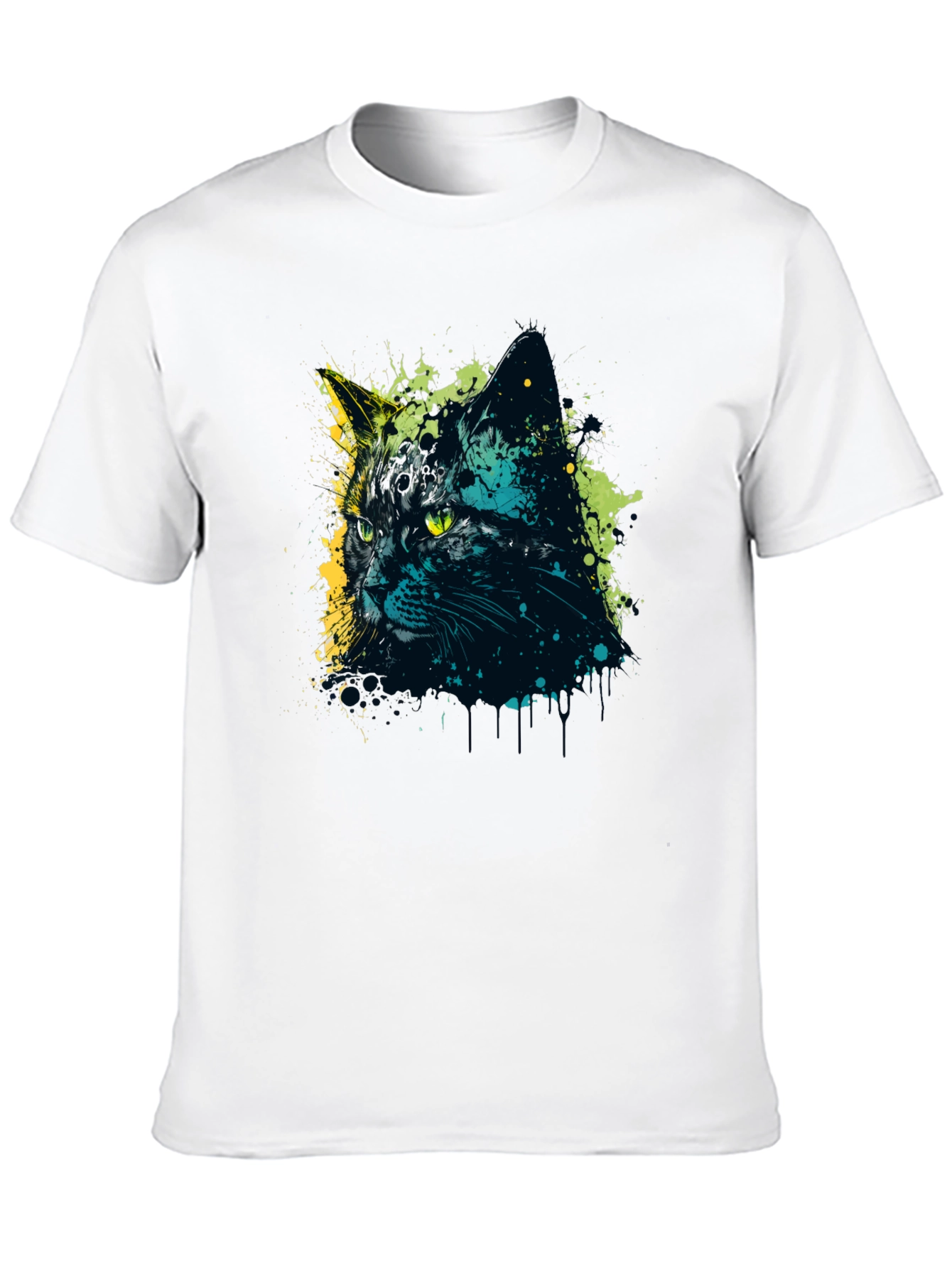 Cool Cat Graphic Tee - Mens Black T-Shirt