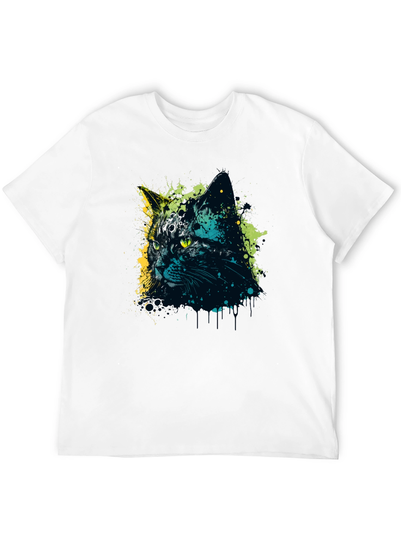 Cool Cat Graphic Tee - Mens Black T-Shirt