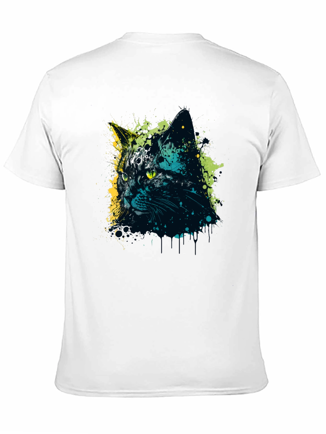Cool Cat Graphic Tee - Mens Black T-Shirt