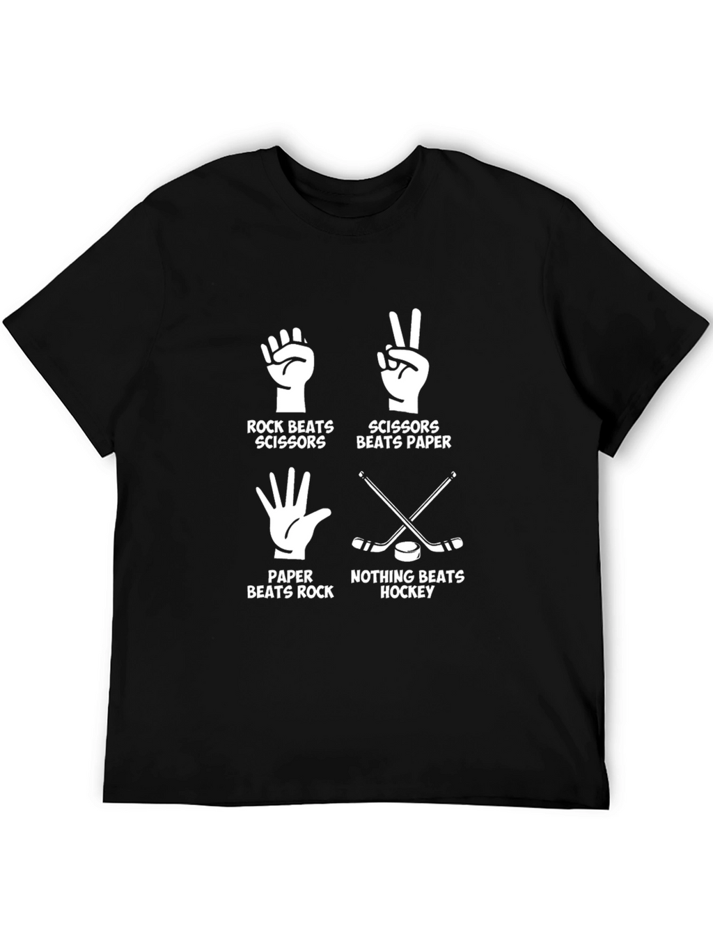 Rock Paper Scissors Hockey Graphic Tee