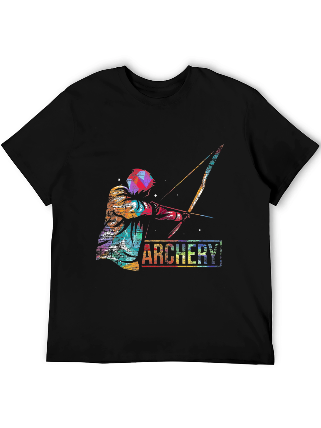 Archery Graphic Print T-Shirt - Sporty Casual Tee