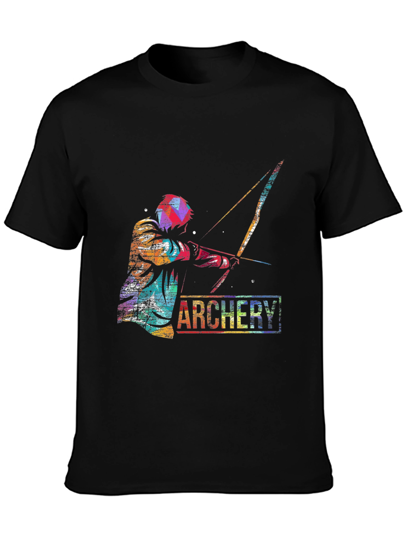 Archery Graphic Print T-Shirt - Sporty Casual Tee