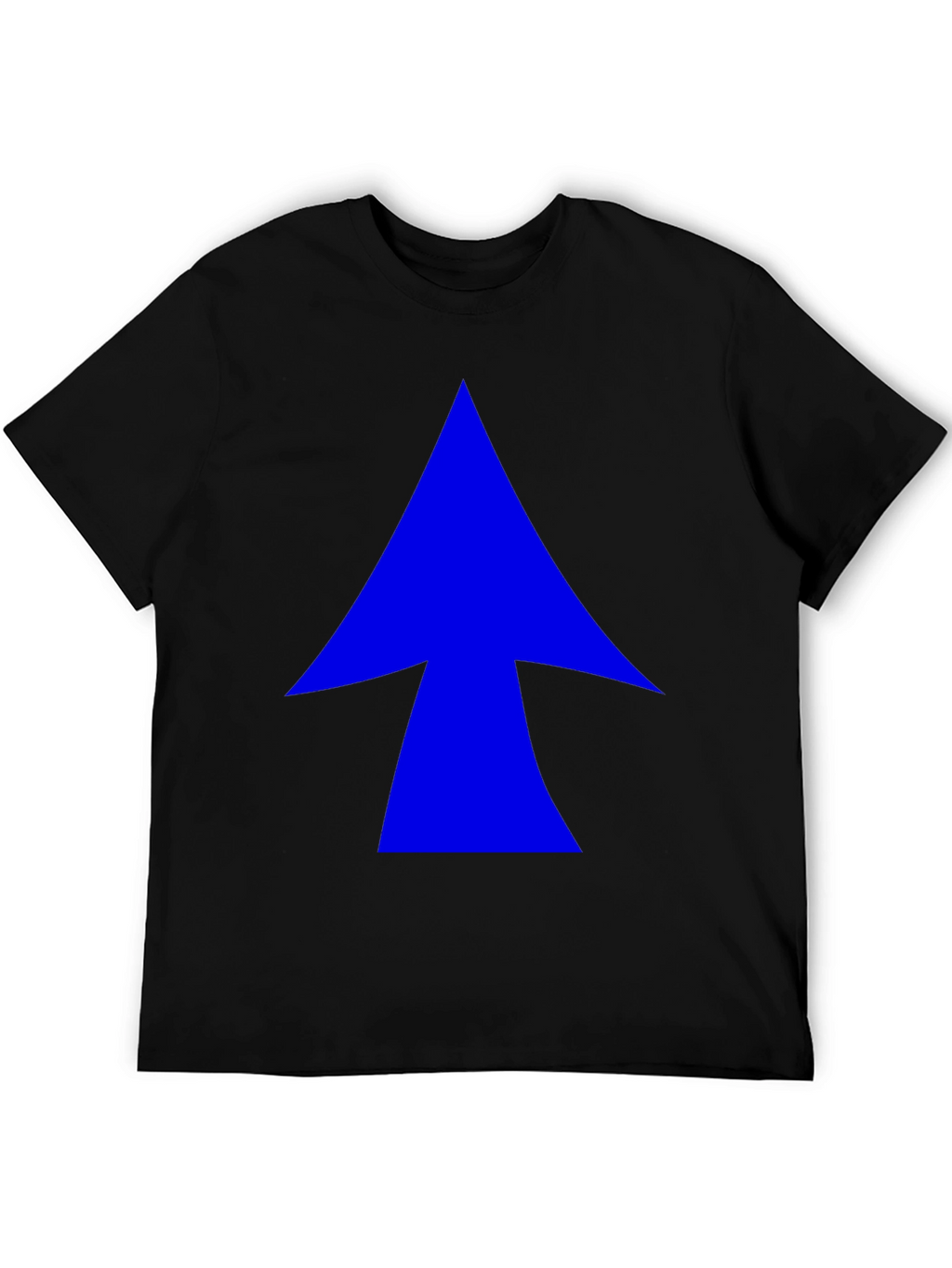 Blue Arrow Graphic Black T-Shirt - Casual Style