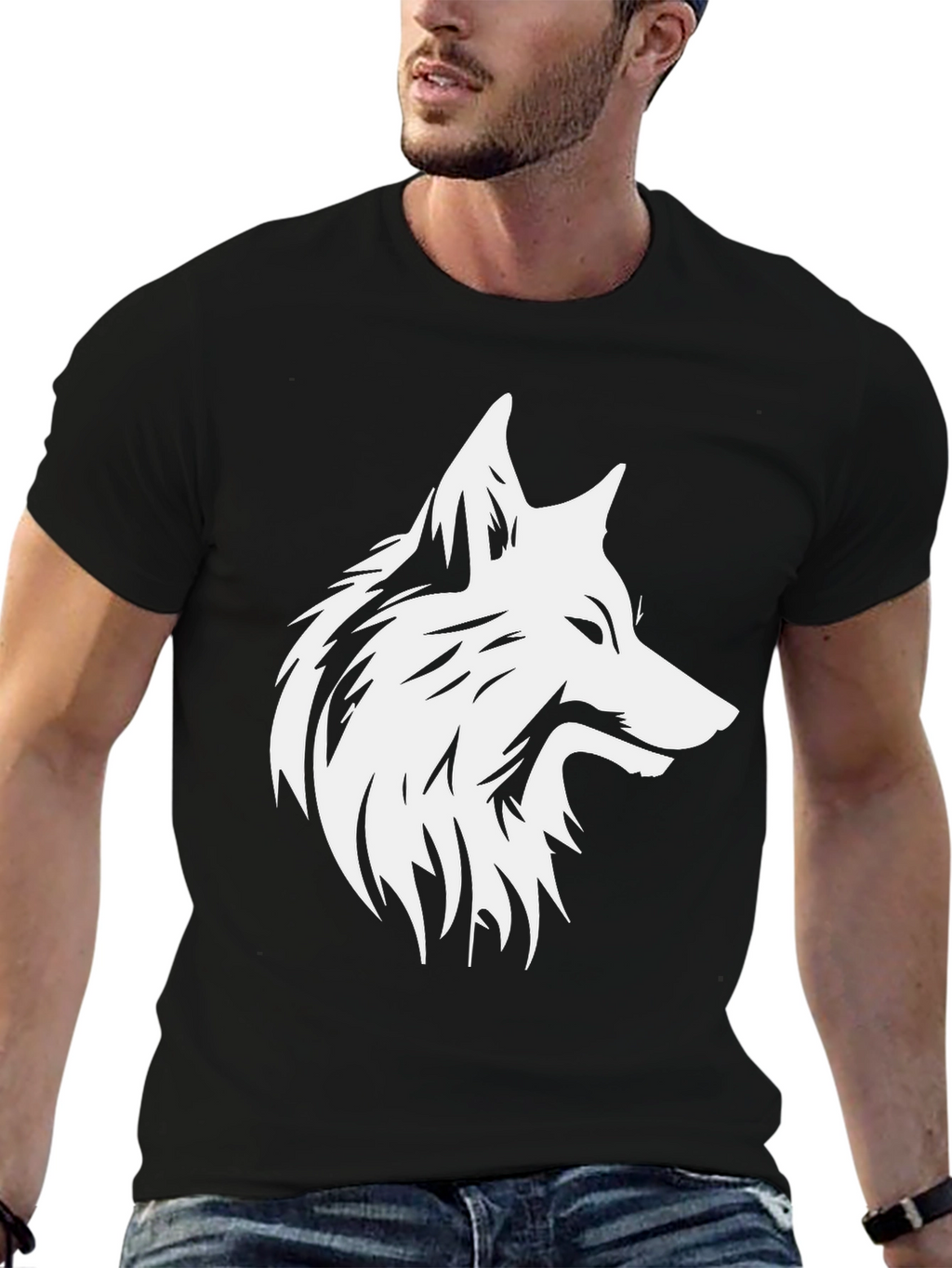 Wolf Graphic Black T-Shirt