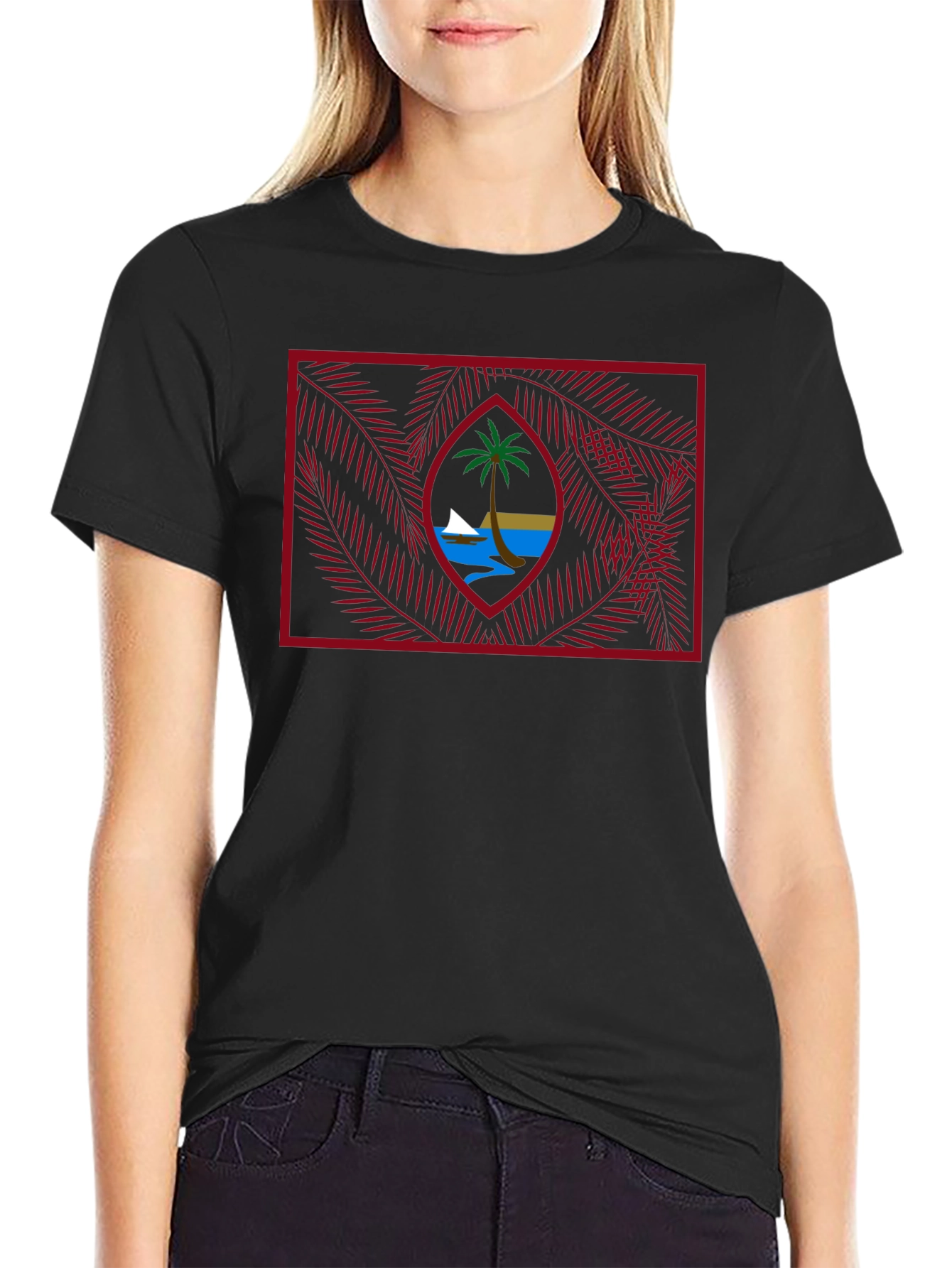 Guam Seal Black T-Shirt