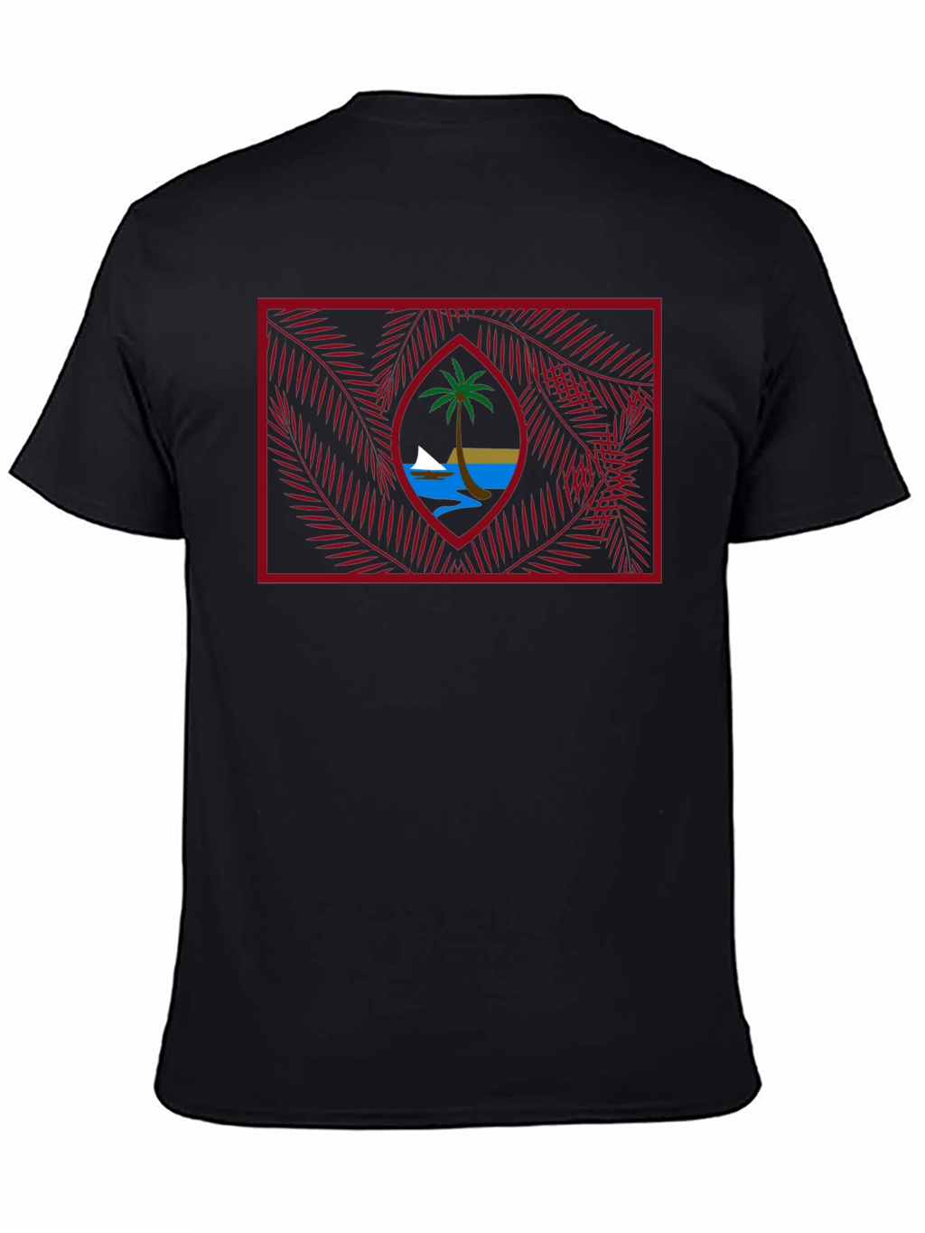 Guam Seal Black T-Shirt