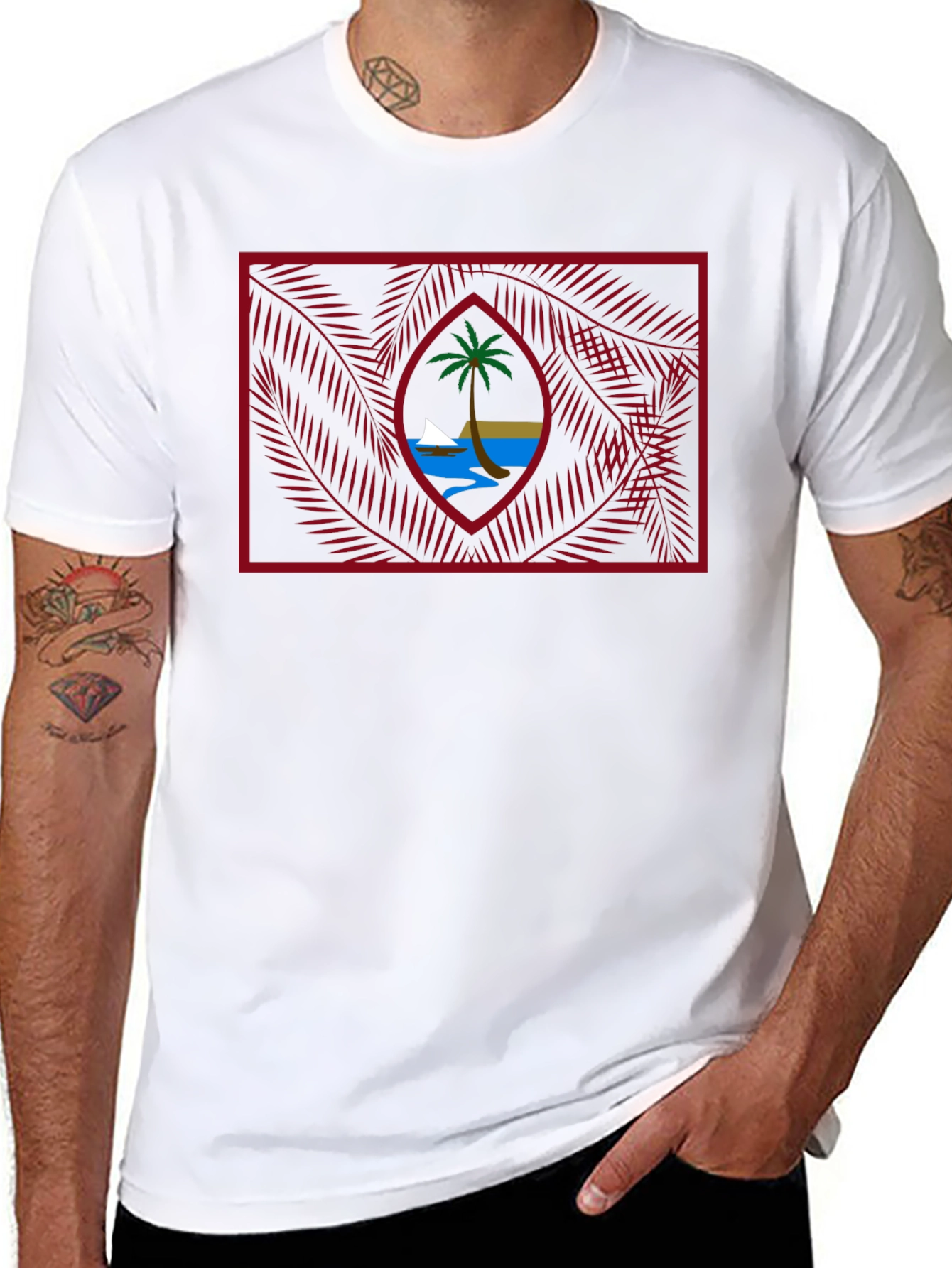 Guam Seal Black T-Shirt