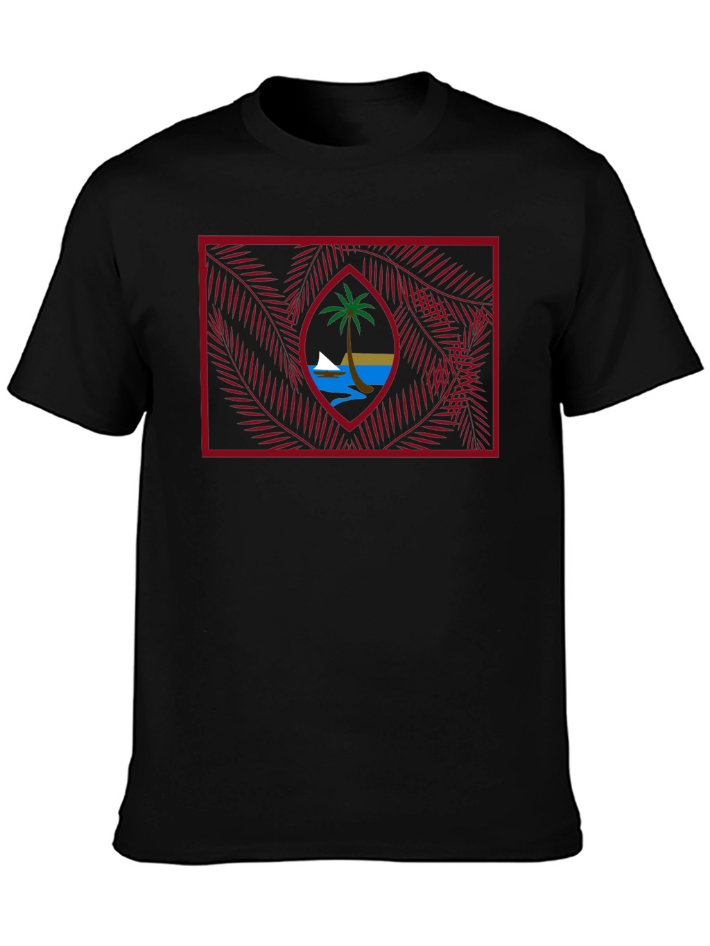 Guam Seal Black T-Shirt