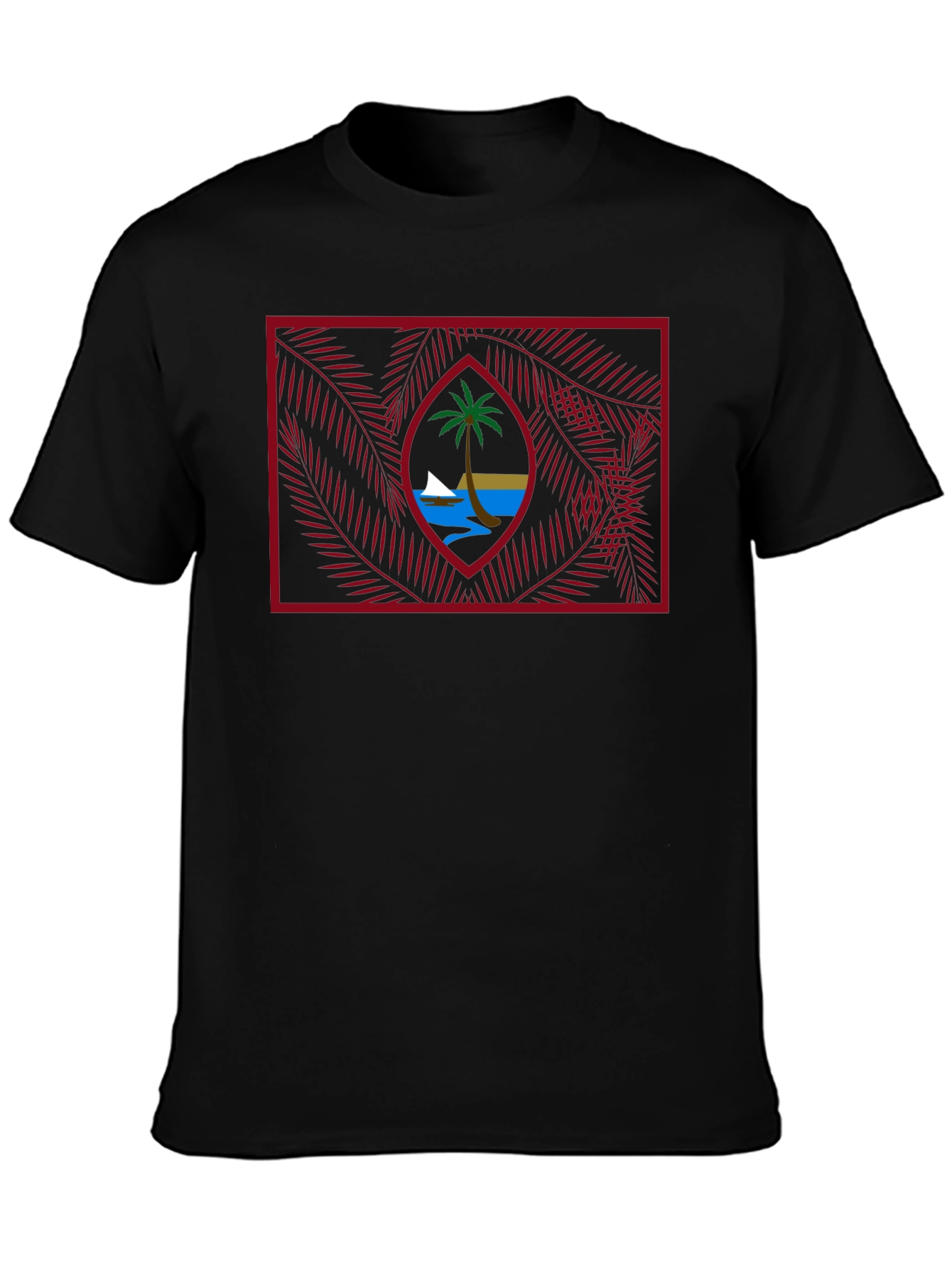 Guam Seal Black T-Shirt