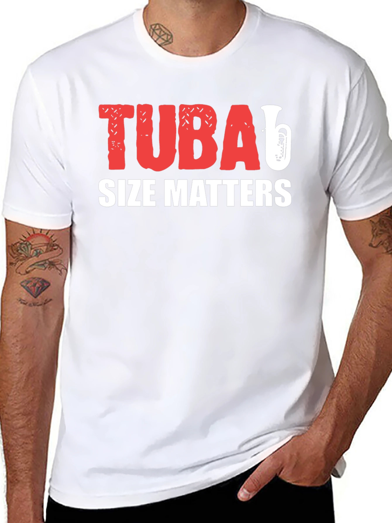 Tuba Size Matters Funny Music T-Shirt
