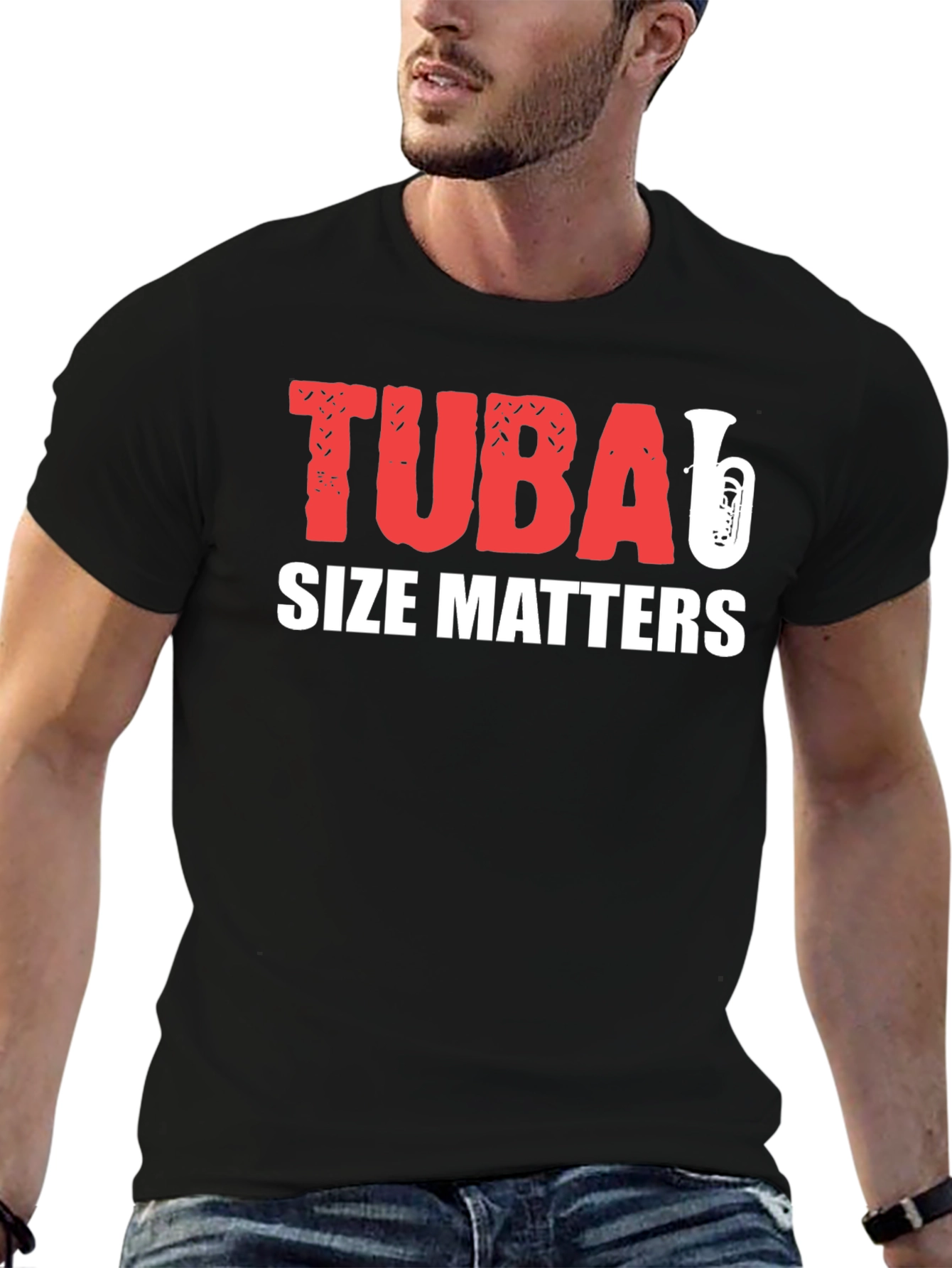Tuba Size Matters Funny Music T-Shirt