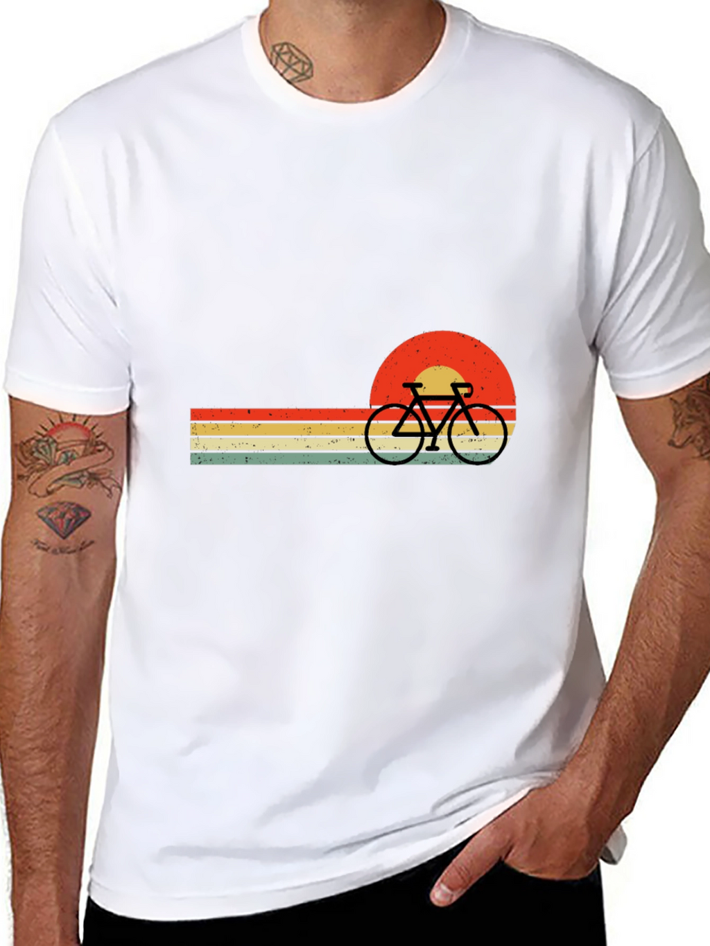 Retro Sunset Bicycle Graphic Tee