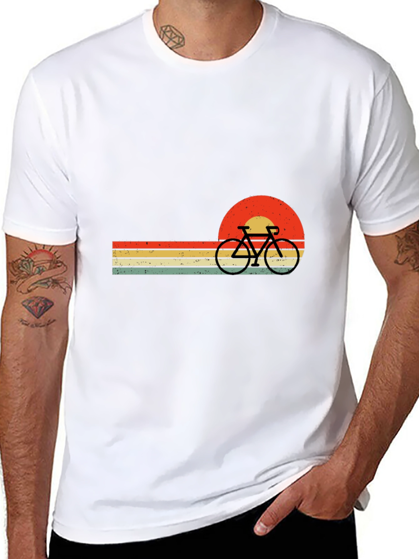 Retro Sunset Bicycle Graphic Tee