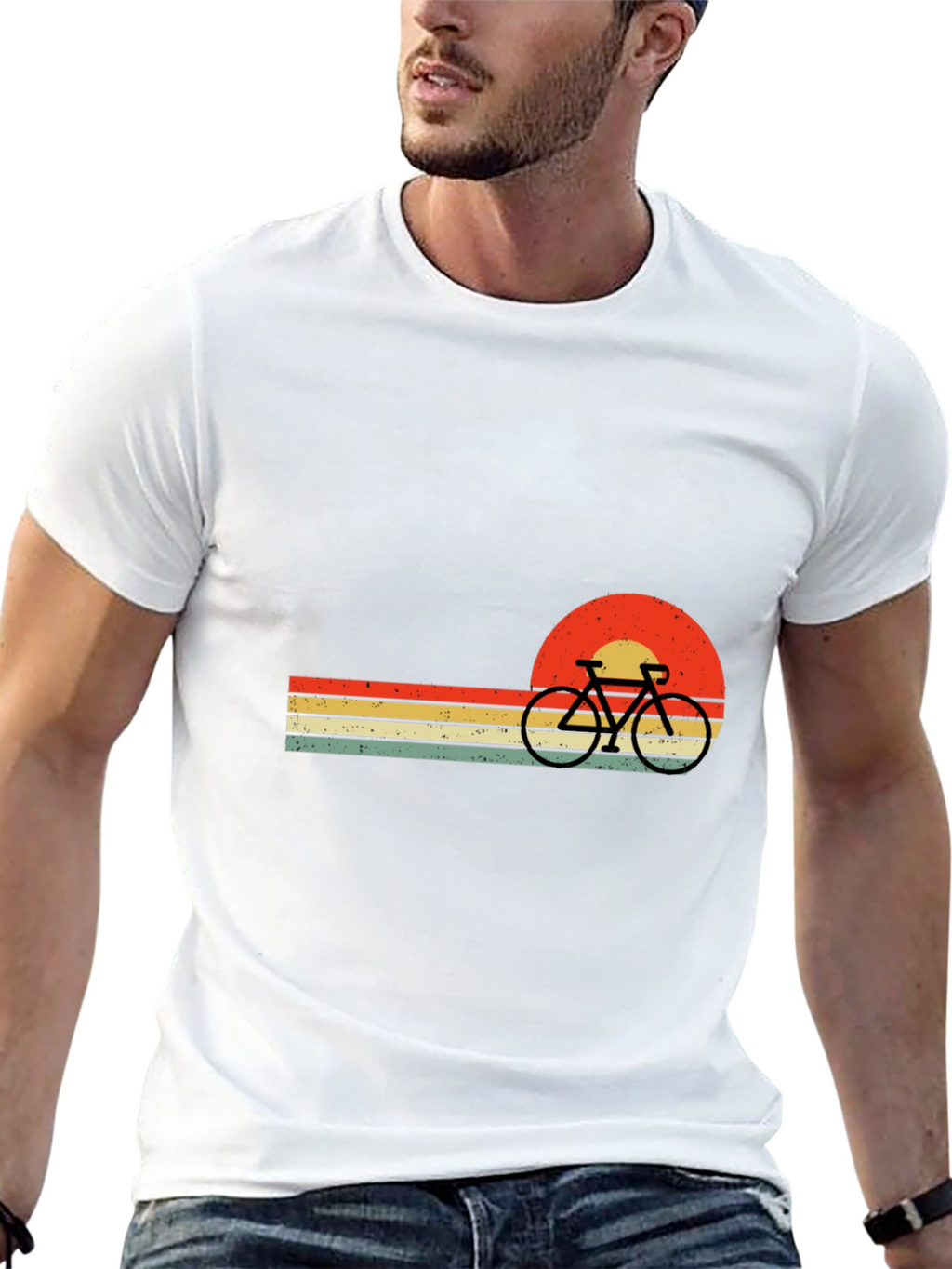 Retro Sunset Bicycle Graphic Tee