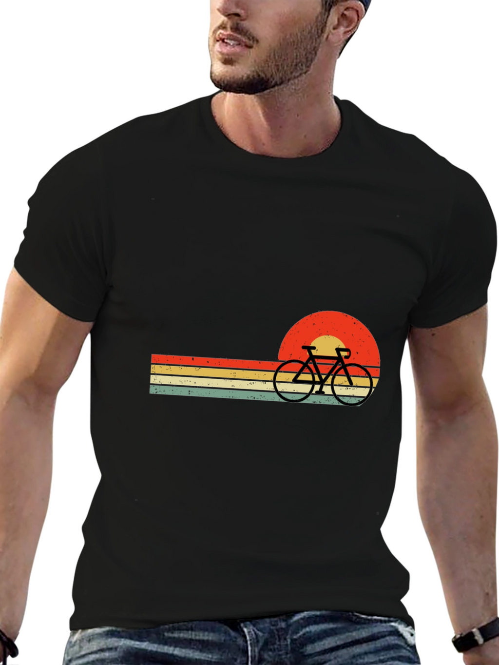 Retro Sunset Bicycle Graphic Tee